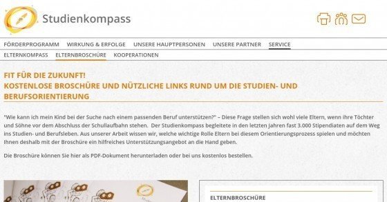 Gratis Broschüre rund um die Studien- und Berufsorientierung