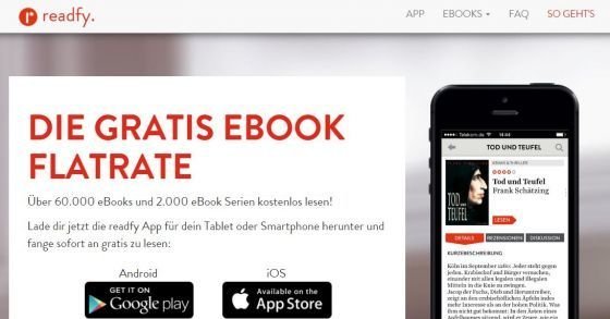 Kostenloses Lesevergnügen mit der Gratis App readfy