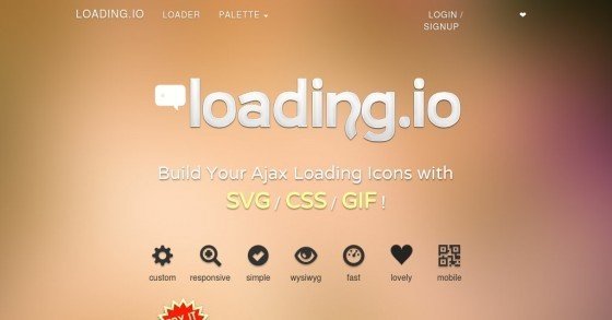 Loading.io - Individuelle animierte Ladebalken/-grafiken für AJAX-Webseiten
